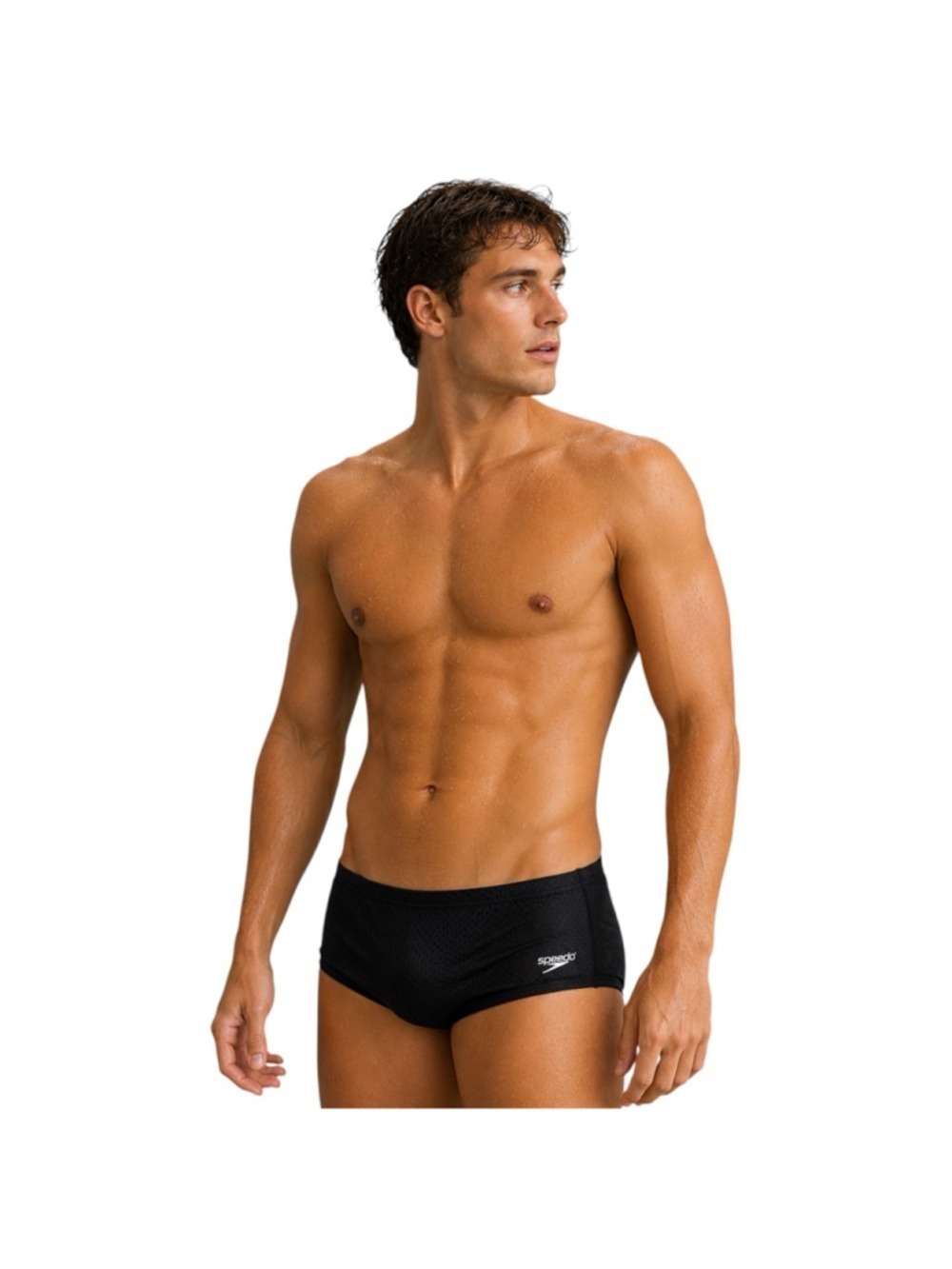 Speedo Mesh Drag Suit Black Training Swim Brief Cover Size 38 NWT